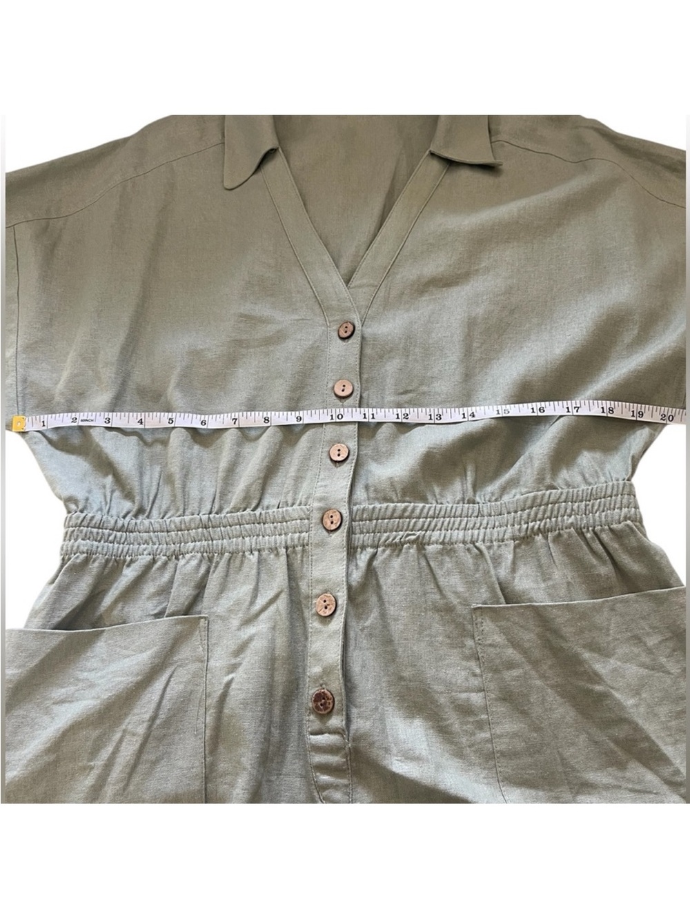 Zara Women's Romper Olive Linen
Blend Size Large - Picture 5 of 8